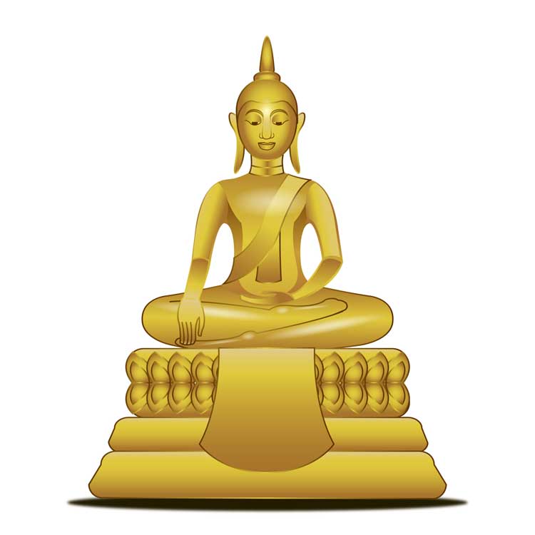 タイの仏坐像